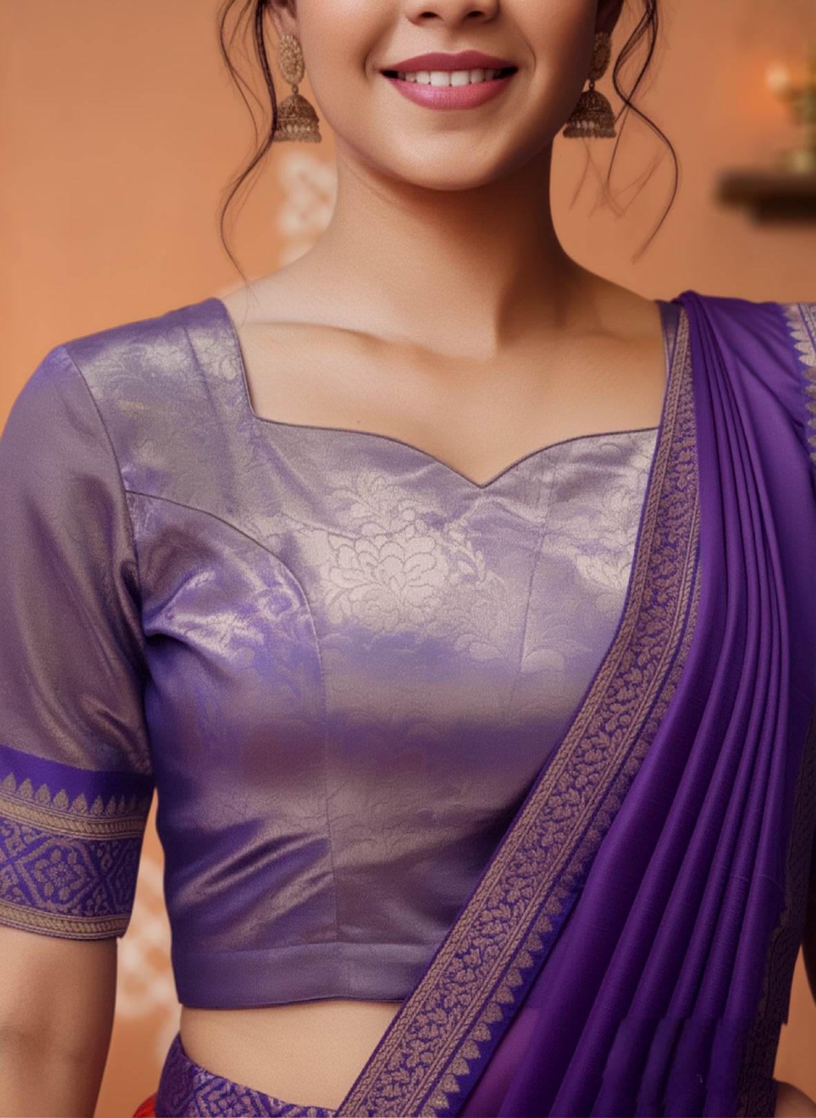 Amethyst Rust Grace Half Saree Lehenga Set