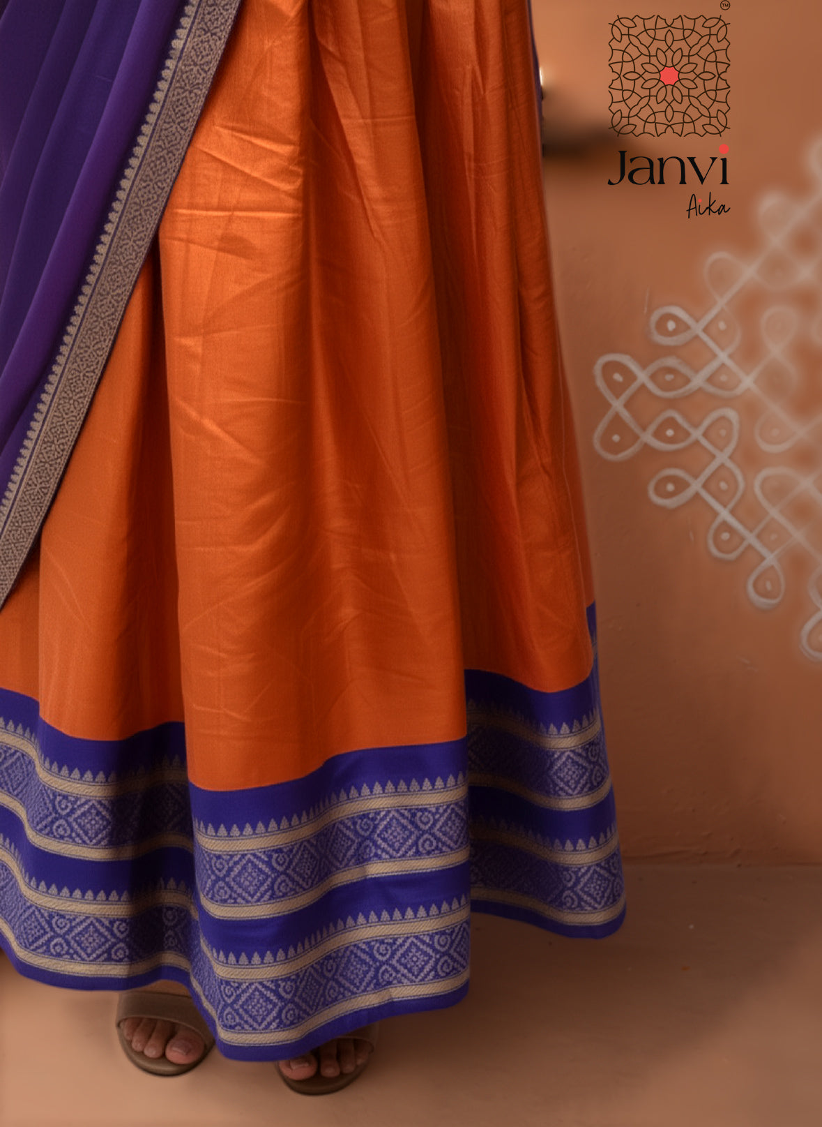 Amethyst Rust Grace Half Saree Lehenga Set