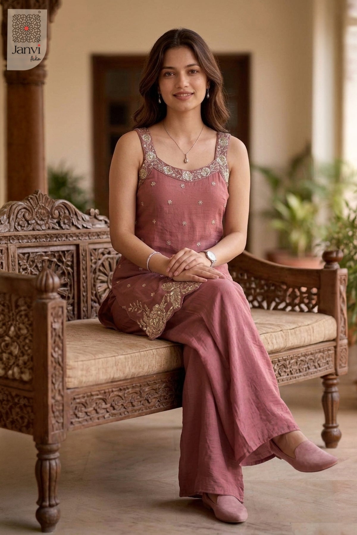 Antique Petal Sharara Set