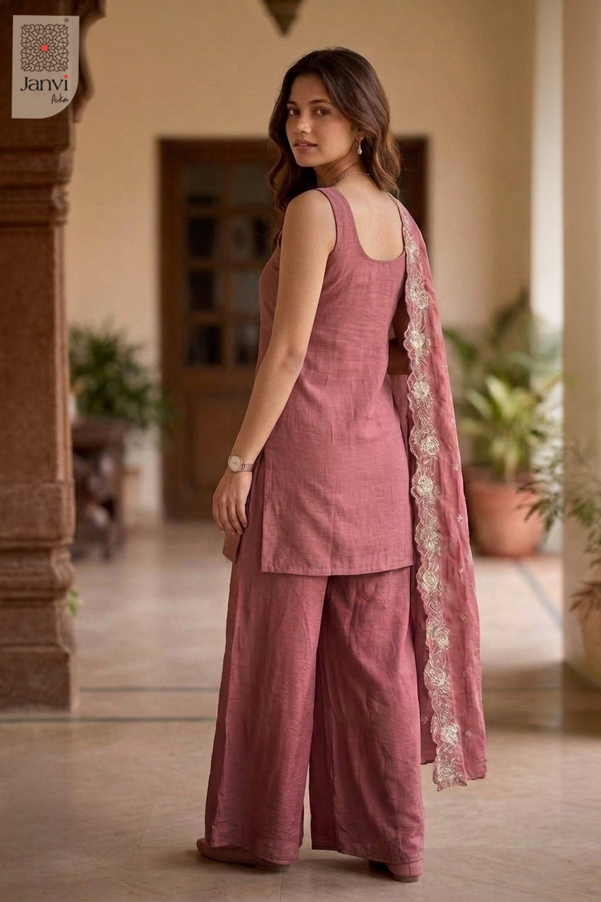 Antique Petal Sharara Set
