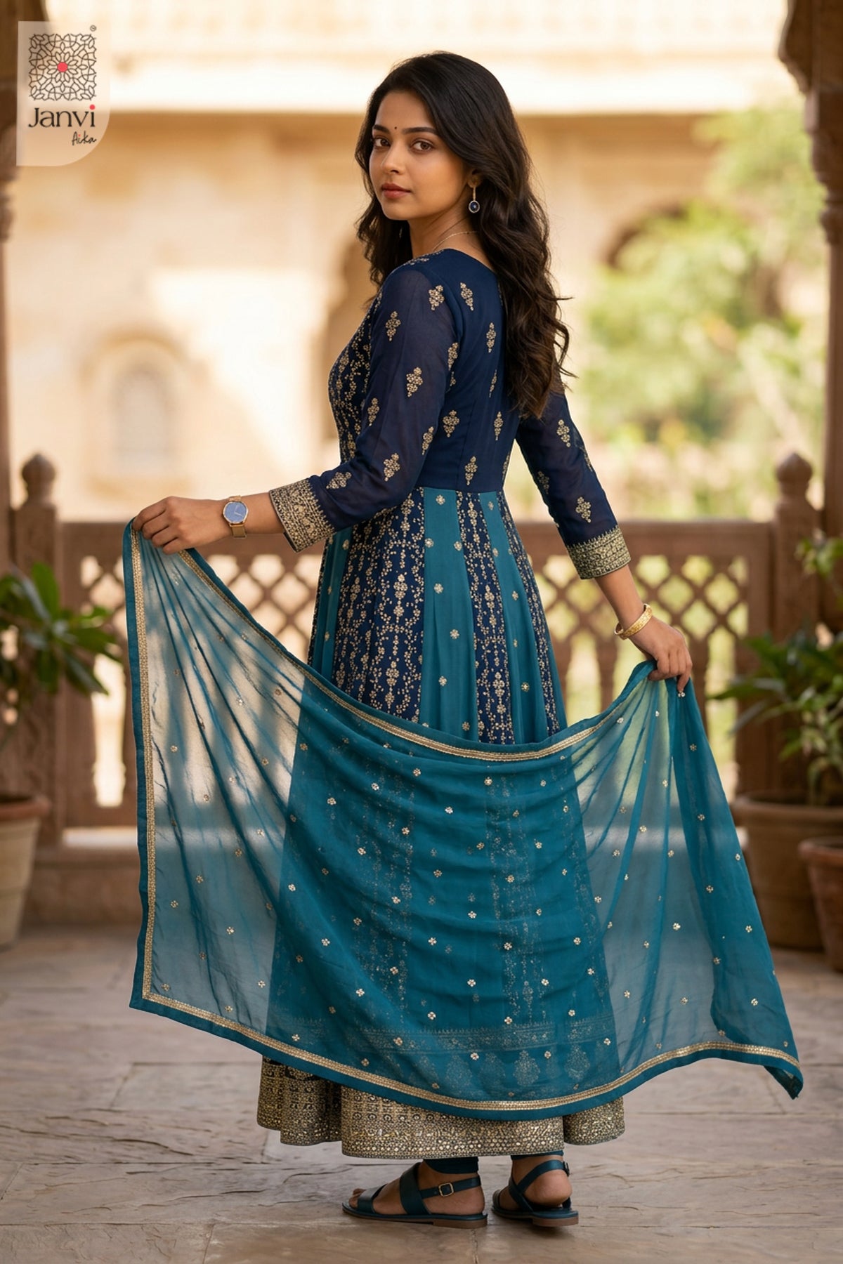 Begum-e-Neel Anarkali Dress