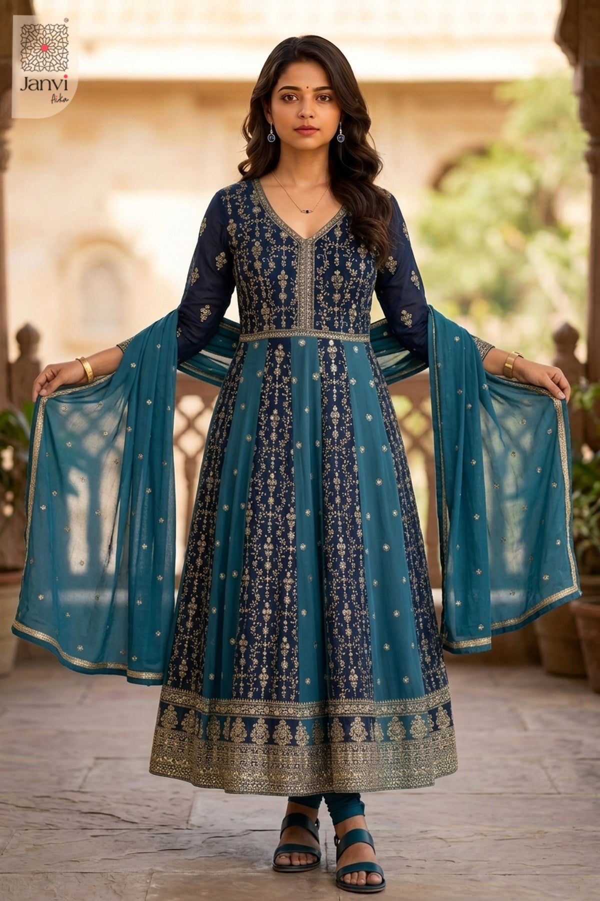 Begum-e-Neel Anarkali Dress
