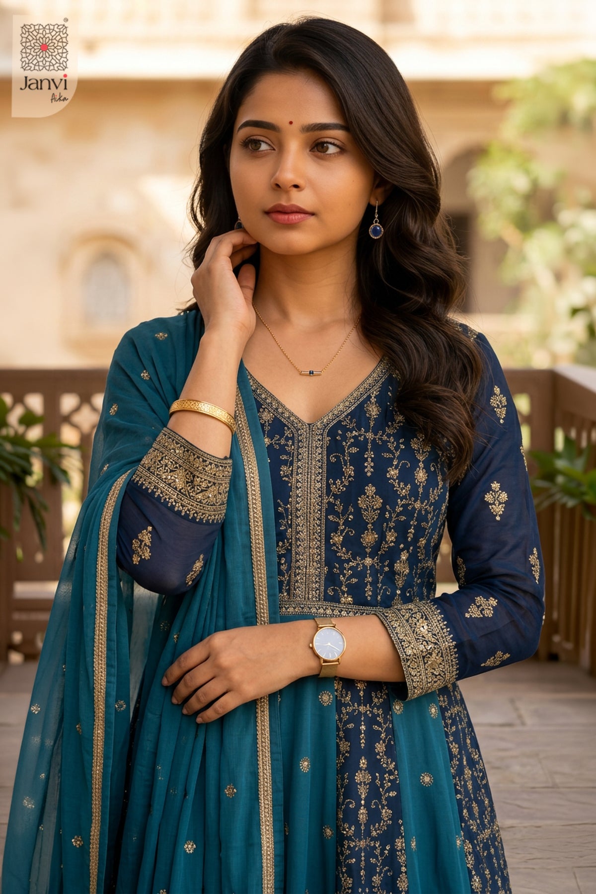 Begum-e-Neel Anarkali Dress