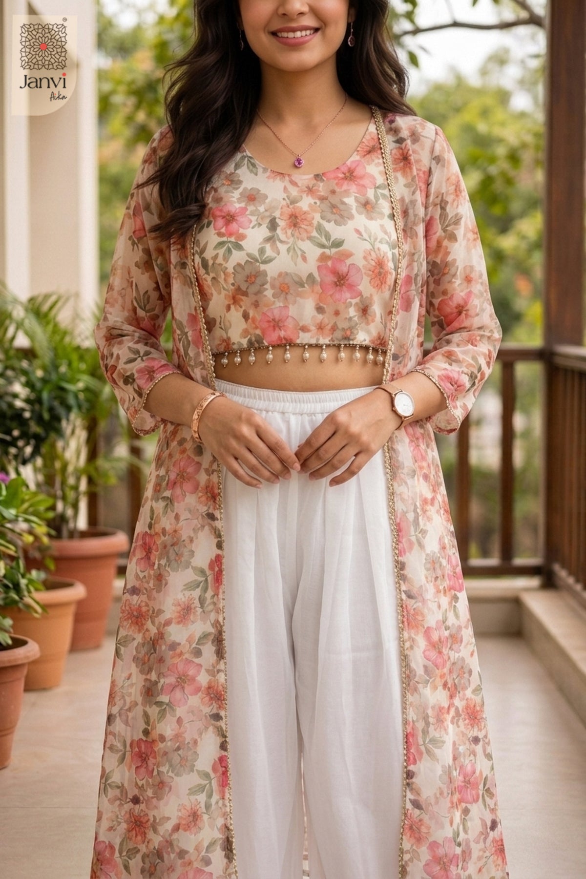Blush Bloom Sharara Set