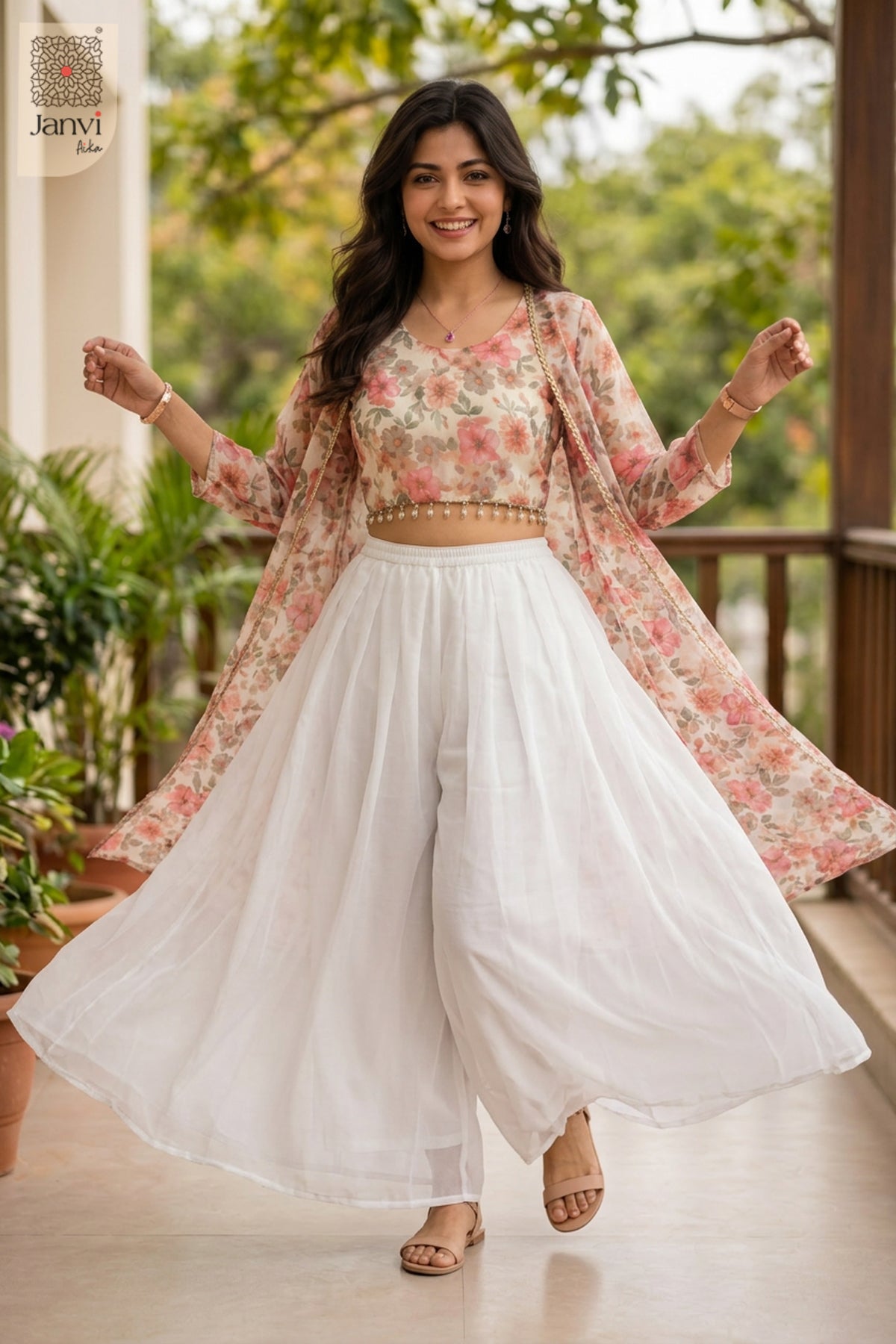 Blush Bloom Sharara Set