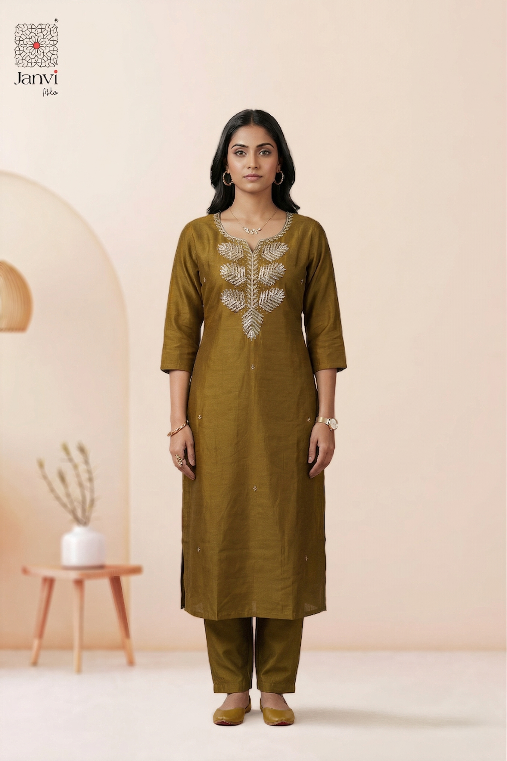 Bronze Bloom Chudidhar Set