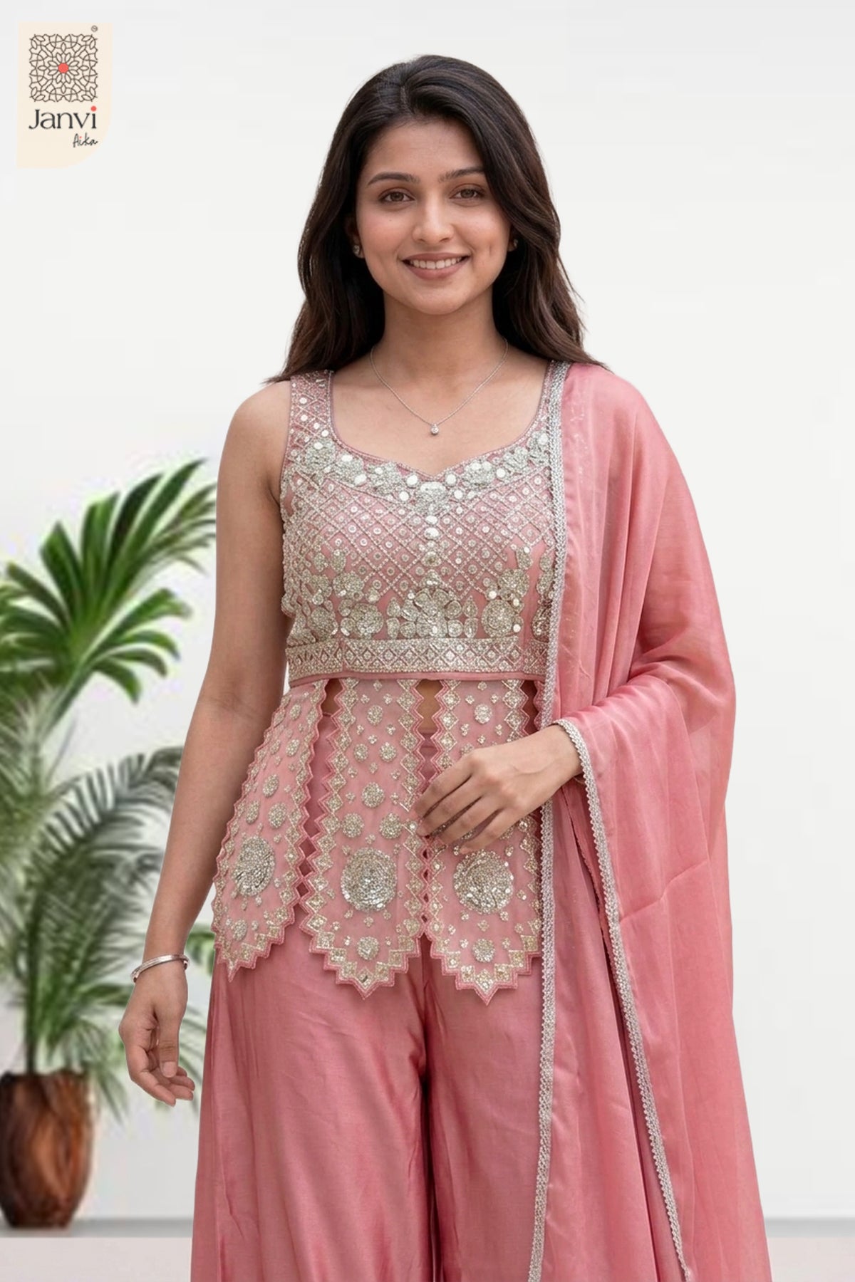 Blush Aura Sharara Set