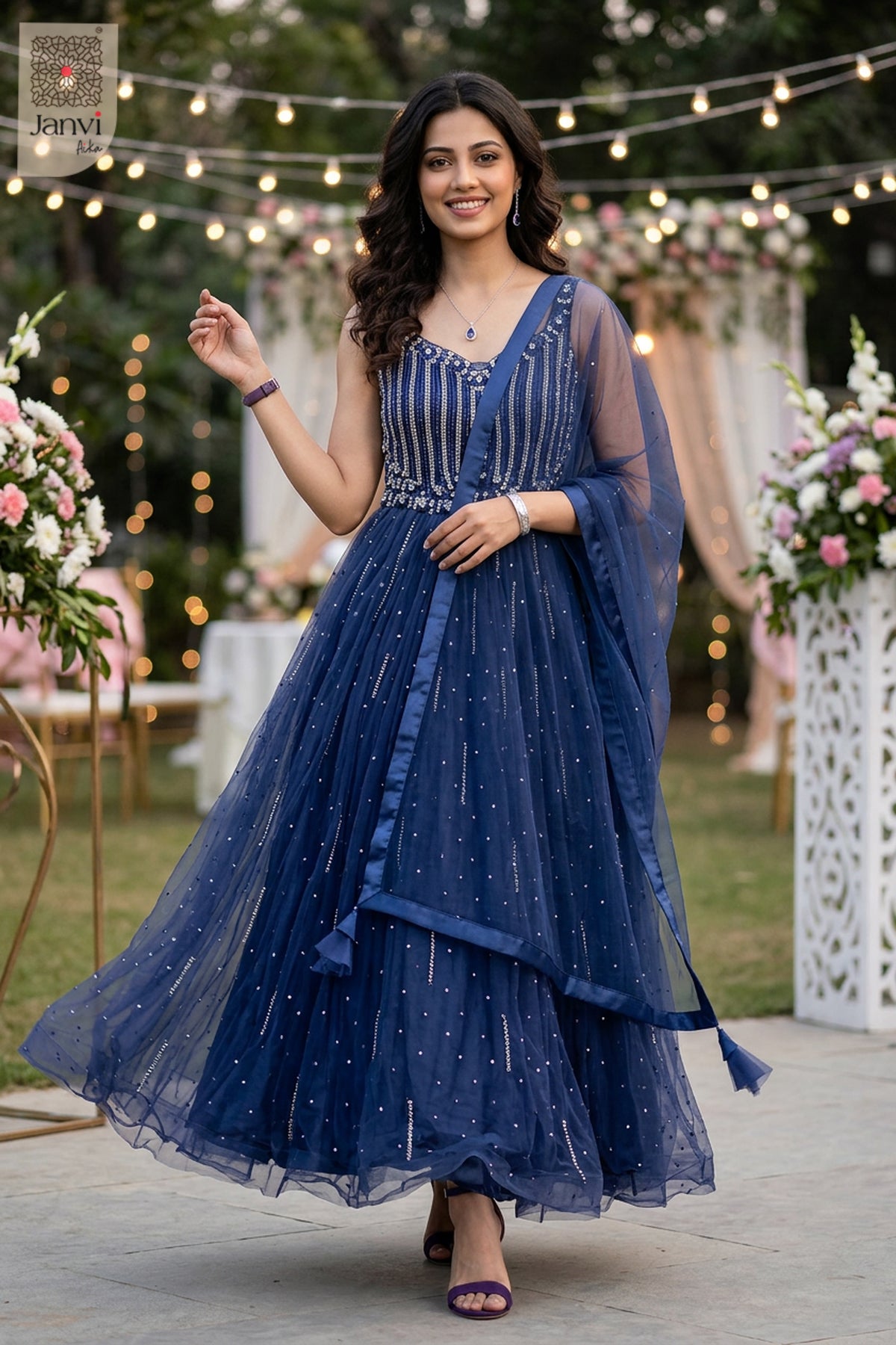 Celeste Spark Long Gown