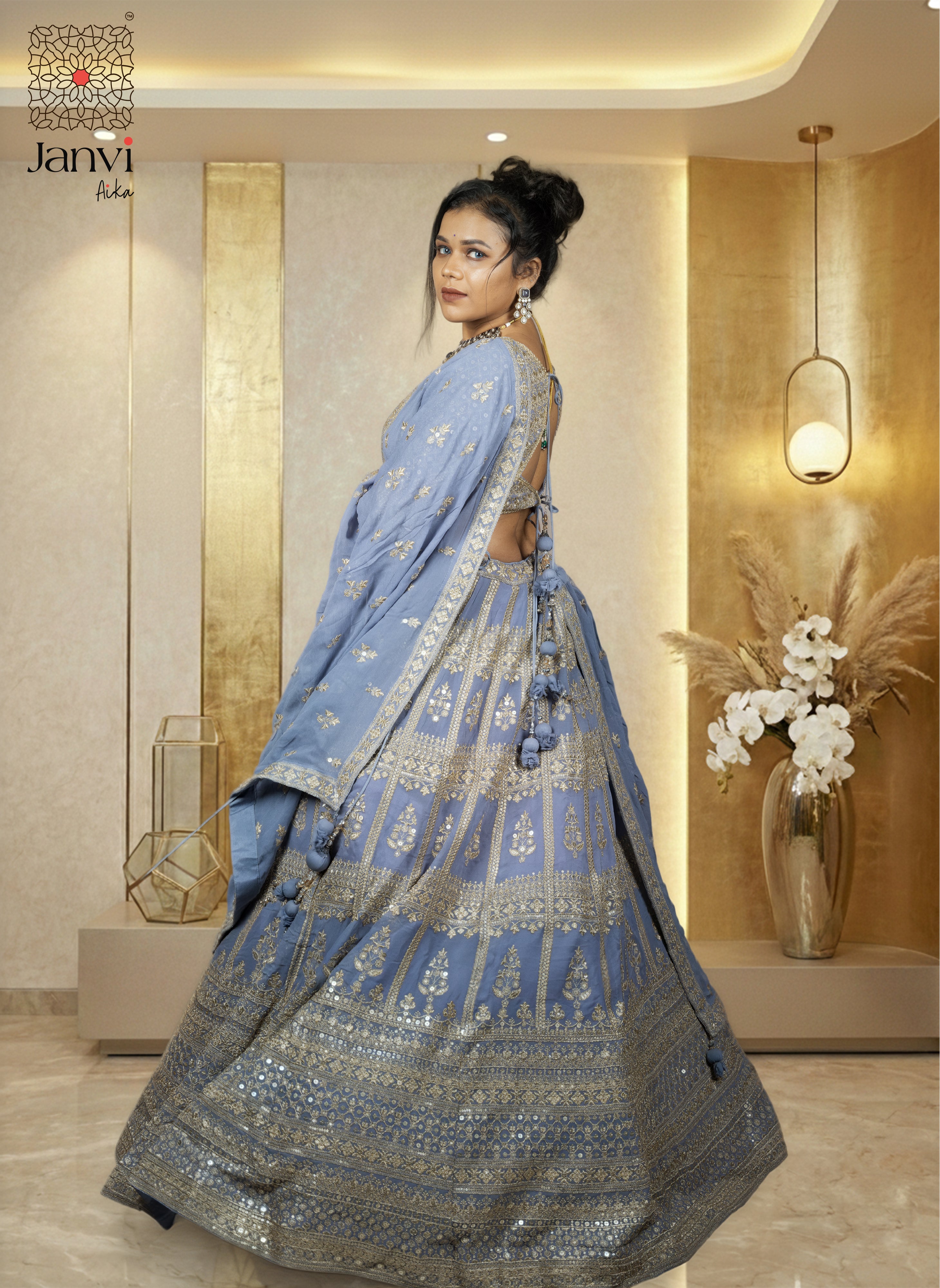 Chandrika Blue Lehenga Set
