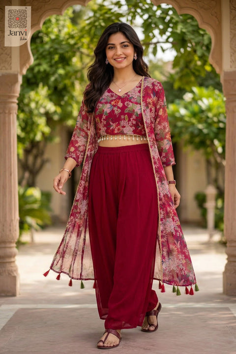 Crimson Garden Co-Ord Set