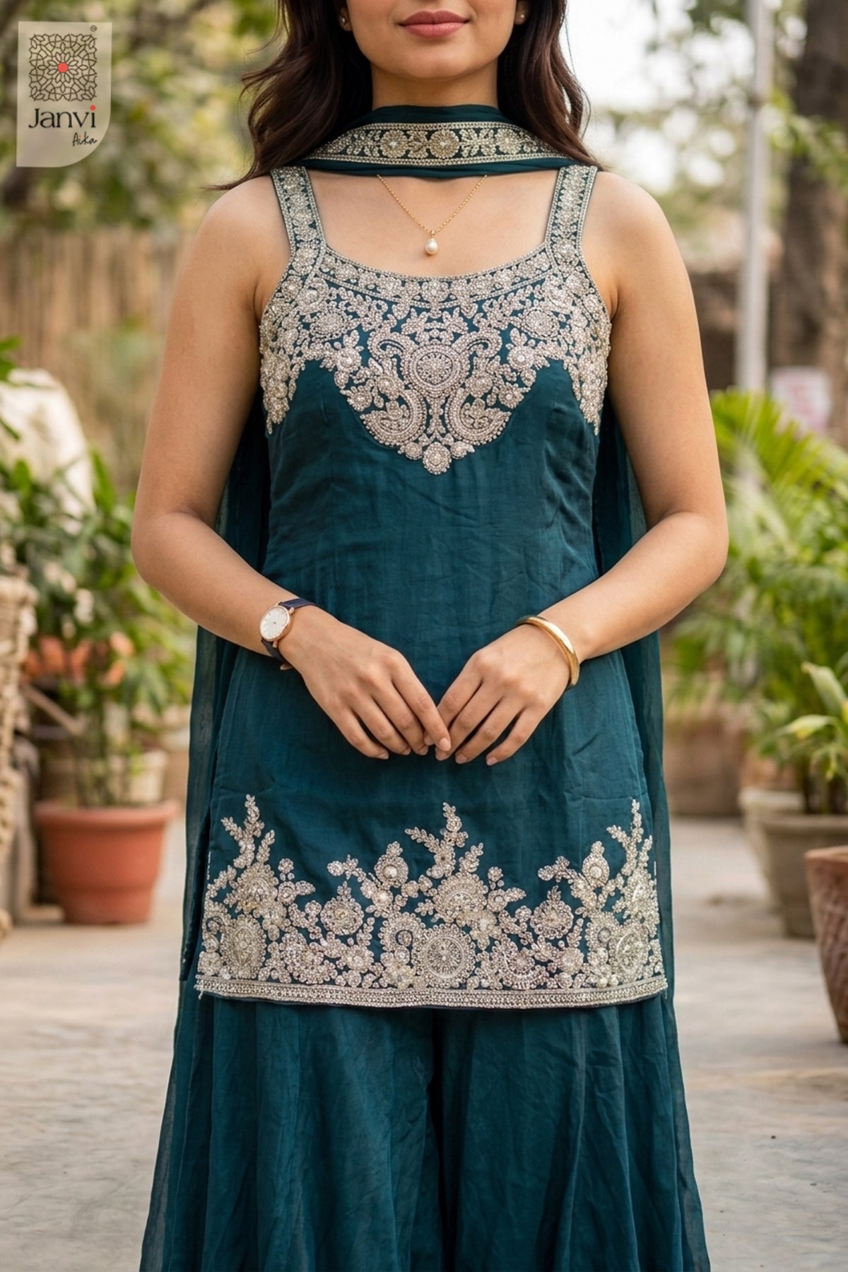 Emerald Glimmer Sharara