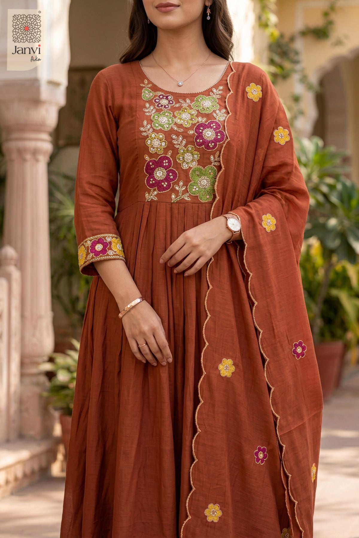 Ember Bloomscatter Floral Round Neck