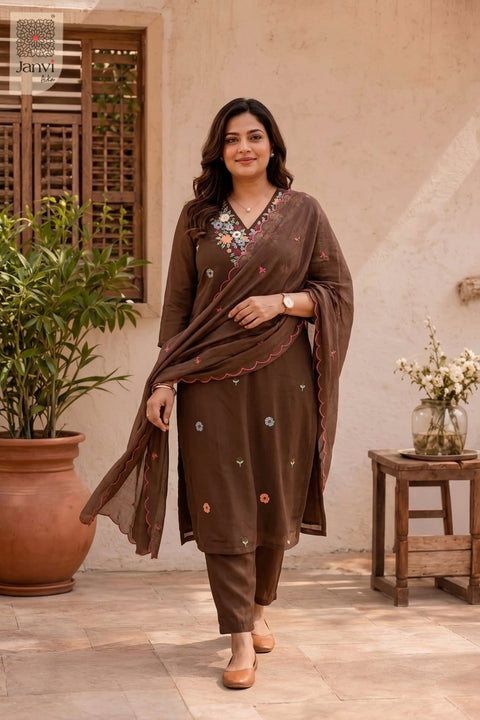 Fiora Floral Embroidered Kurta Set