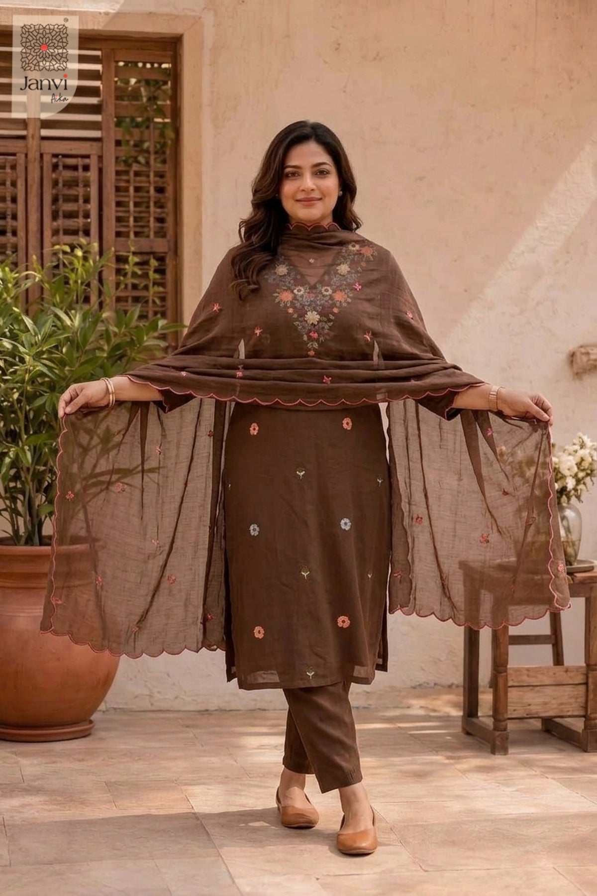 Fiora Floral Embroidered Kurta Set