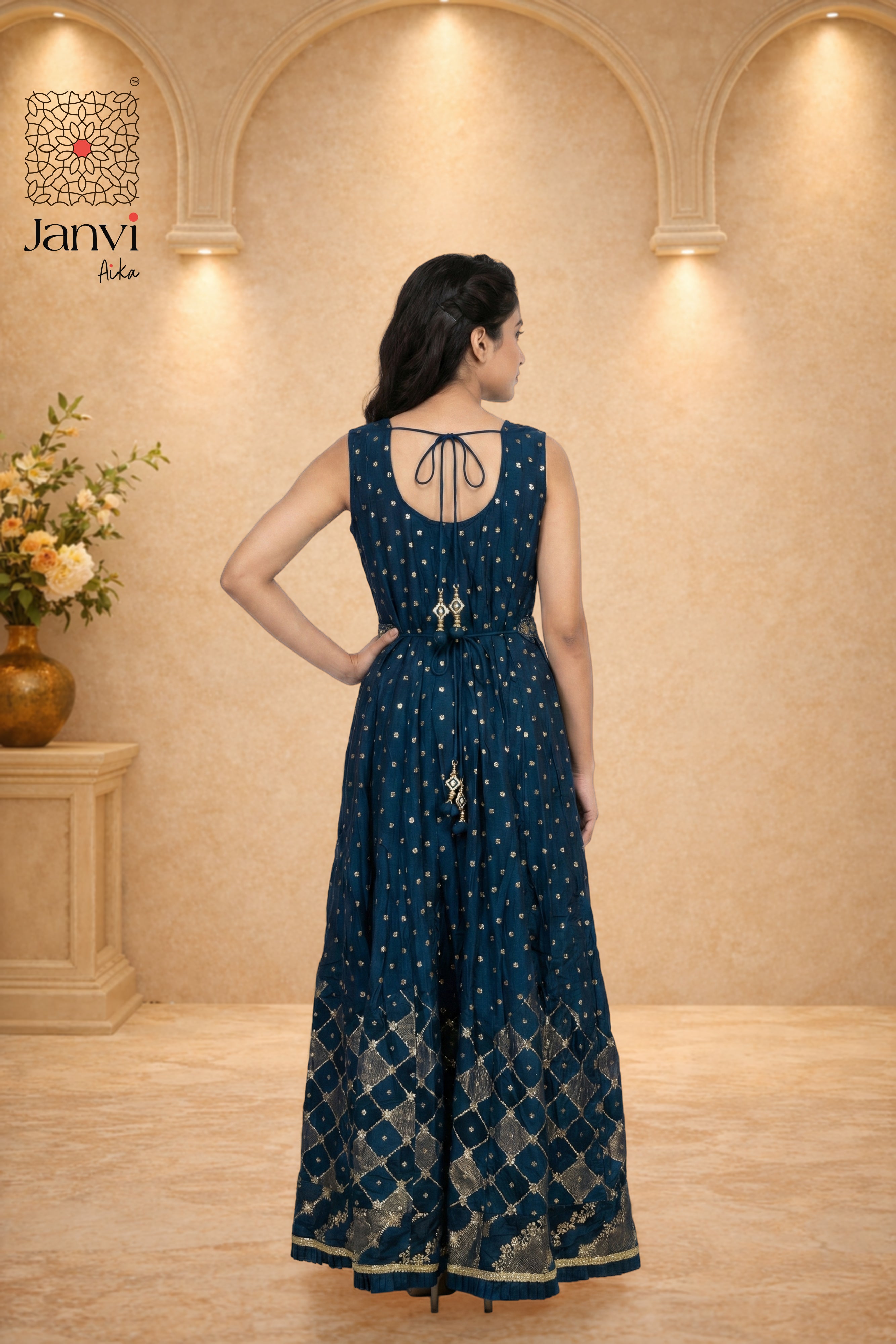 Ira Midnight Anarkali Dress