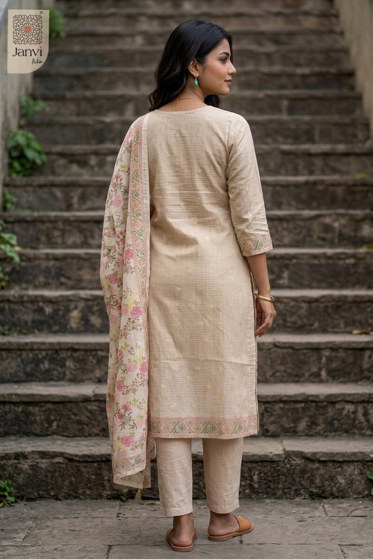 Ivory Rajmahal Heritage Panel Kurta