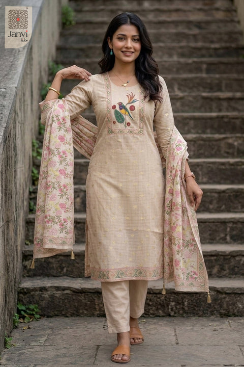 Ivory Rajmahal Heritage Panel Kurta