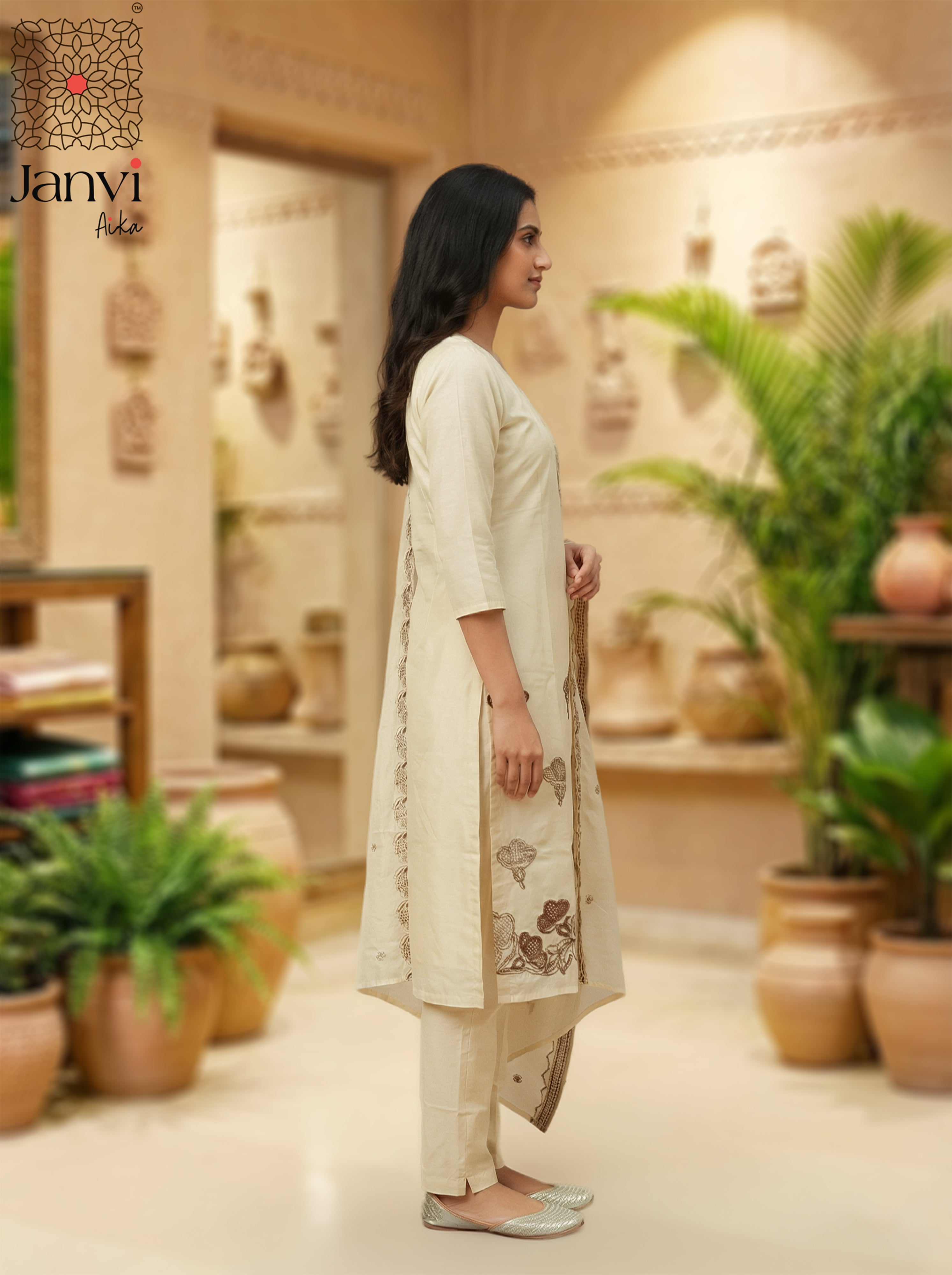 Ivory Whisper Chudidhar Set