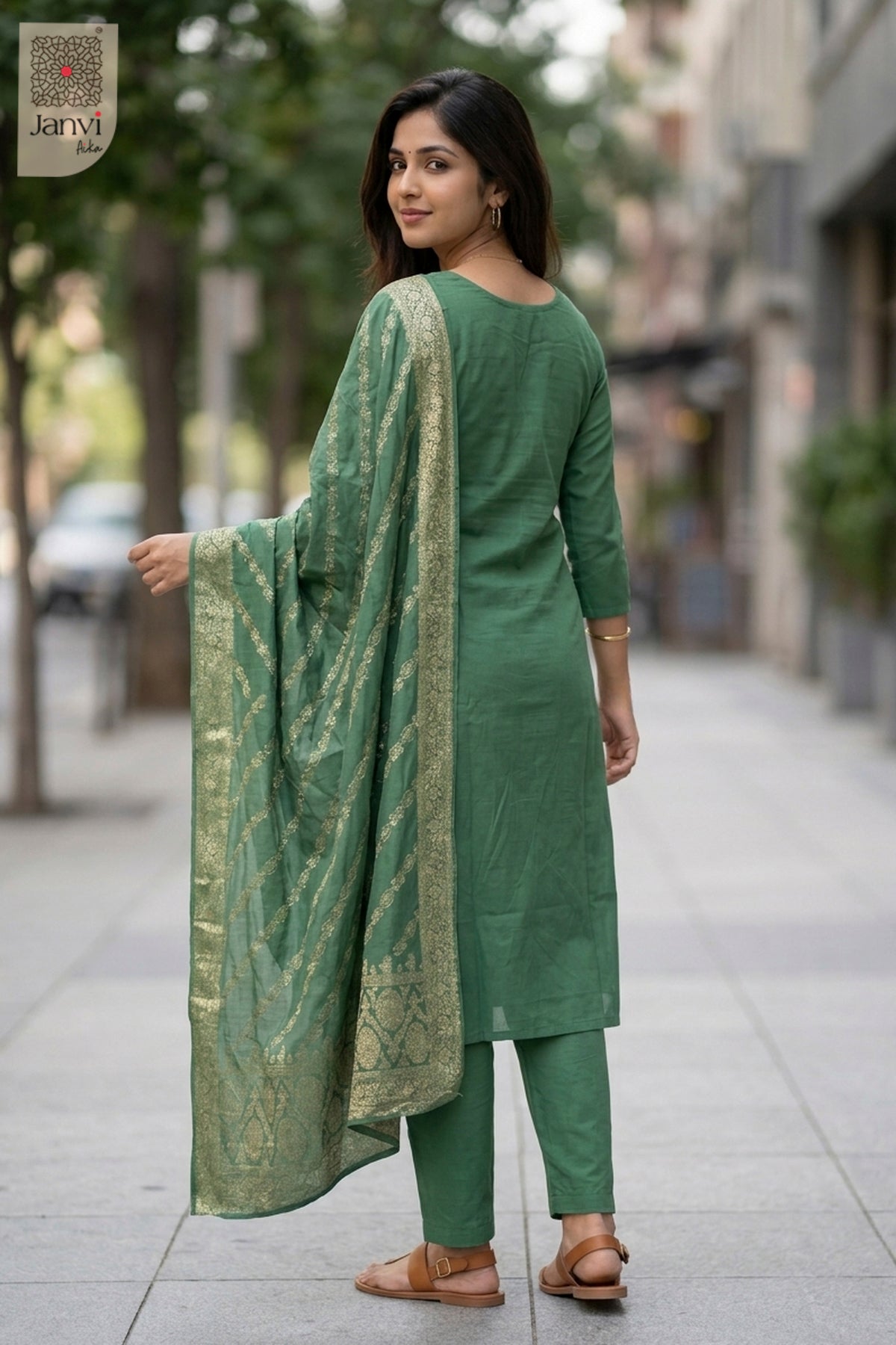 Jade Vine Chudidhar Set