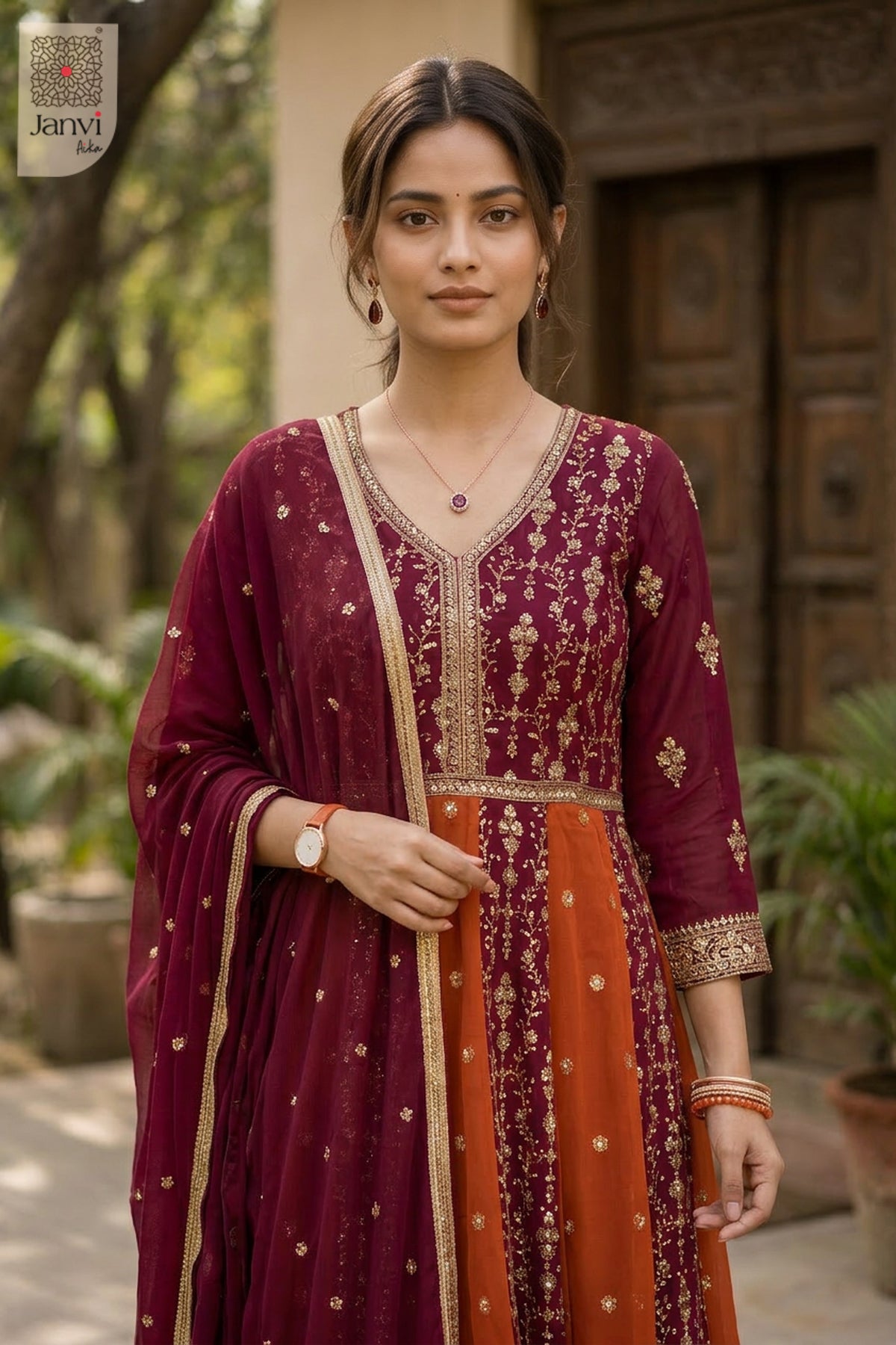 Kesariya Saaz Anarkali Dress