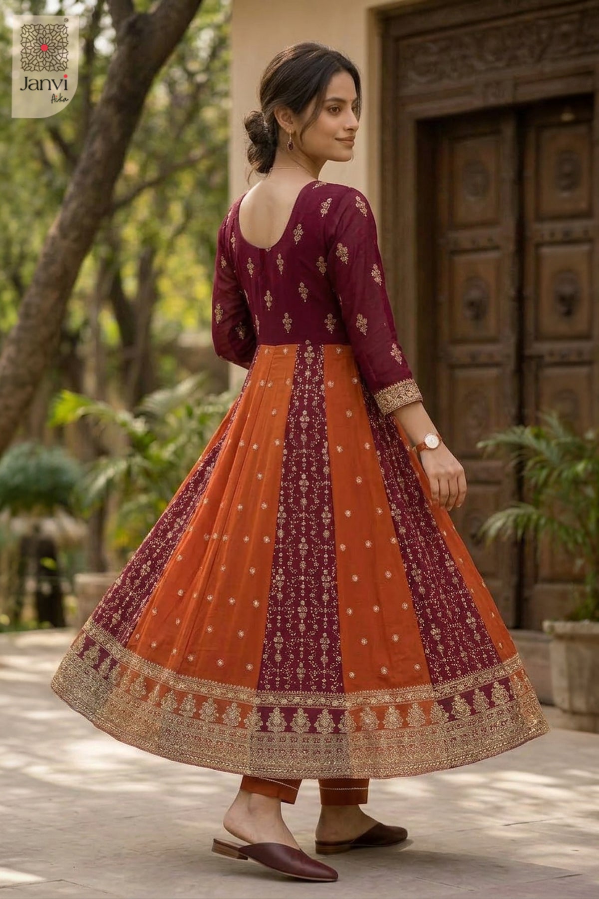 Kesariya Saaz Anarkali Dress