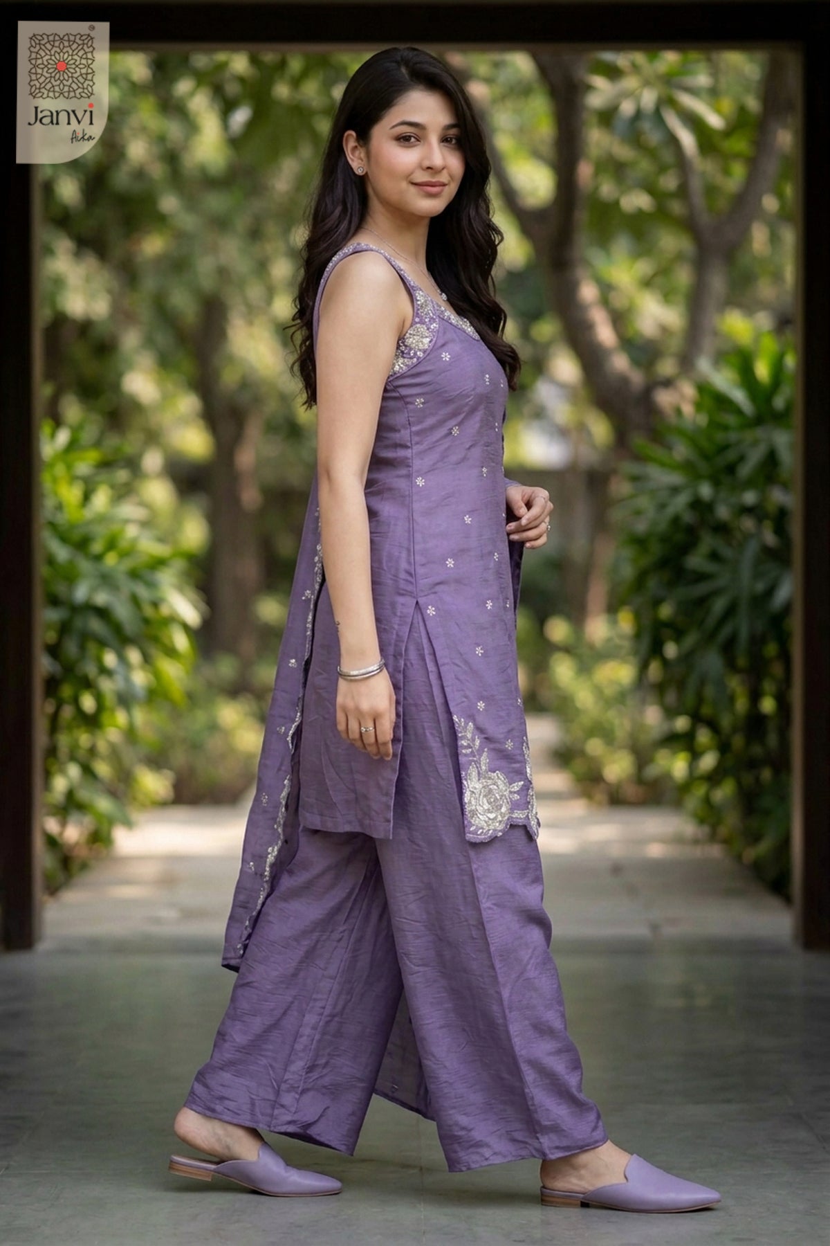 Lavender Dew Sharara Set