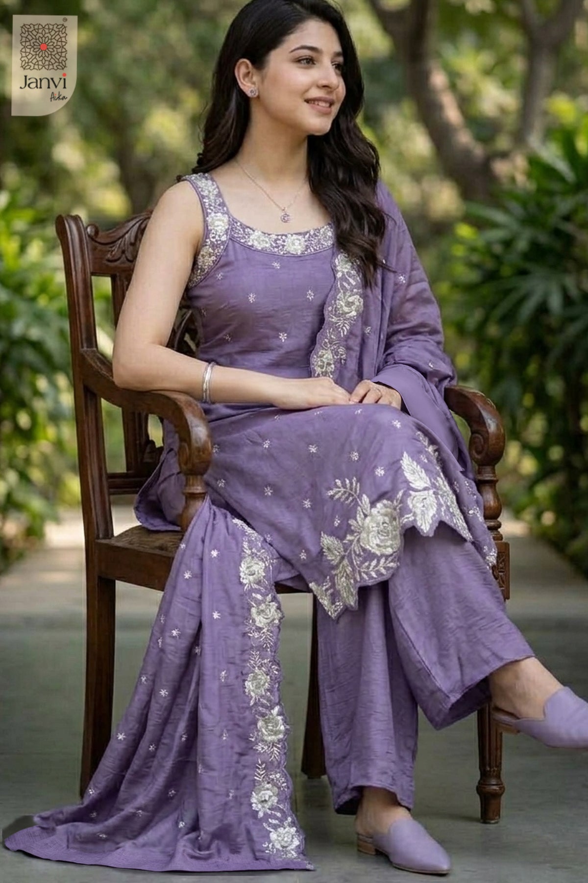 Lavender Dew Sharara Set
