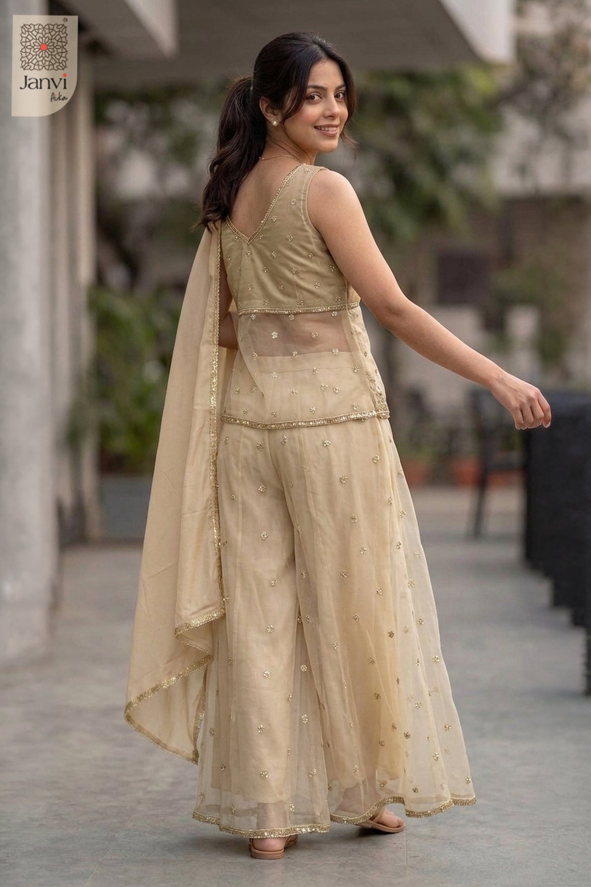 Luna Glaze Sharara Set
