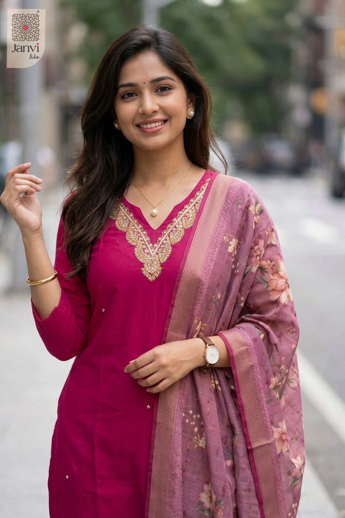 Magenta Mist Chudidhar Set