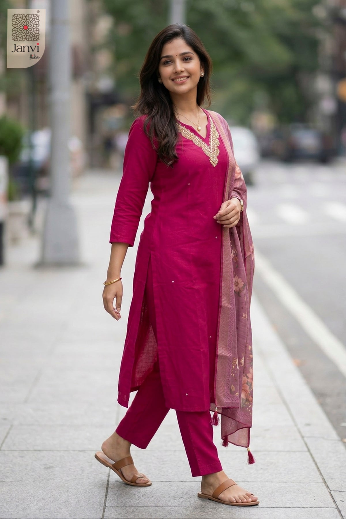Magenta Mist Chudidhar Set