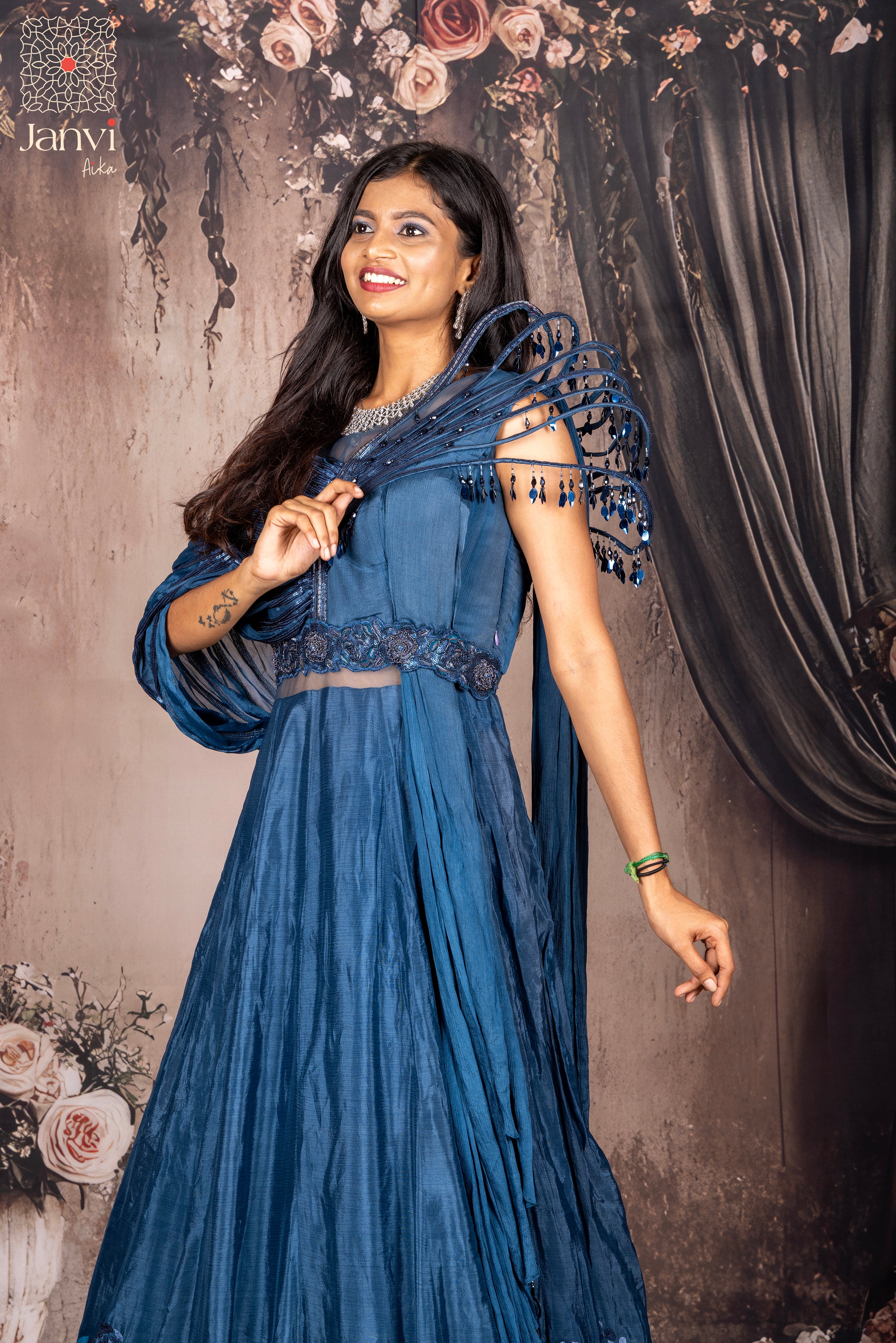 Midnight Tasselle Long Gown