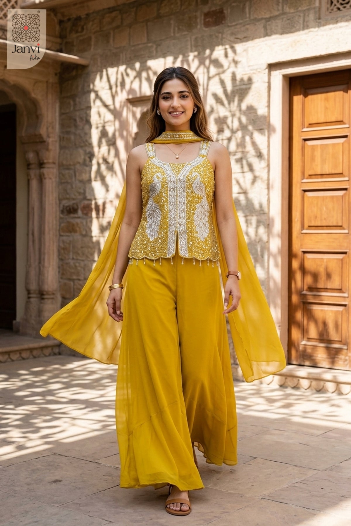 Marigold Muse Sharara Set