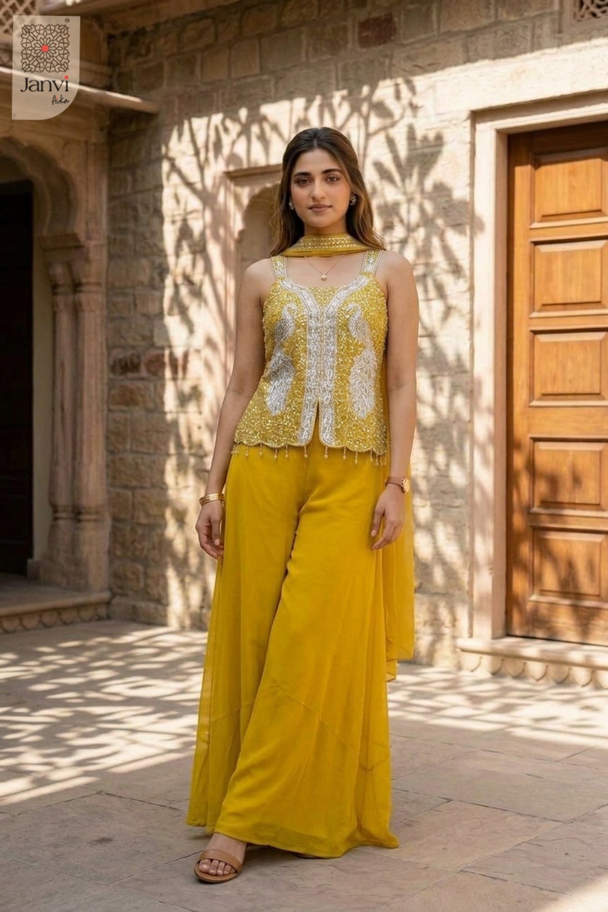 Marigold Muse Sharara Set