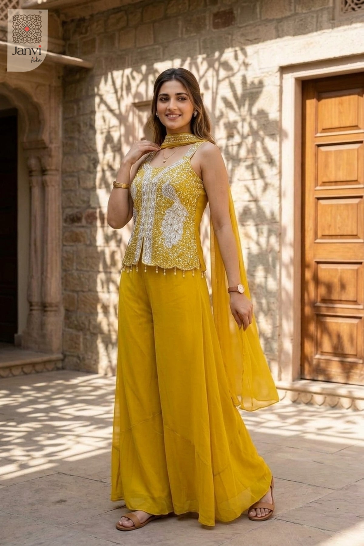 Marigold Muse Sharara Set