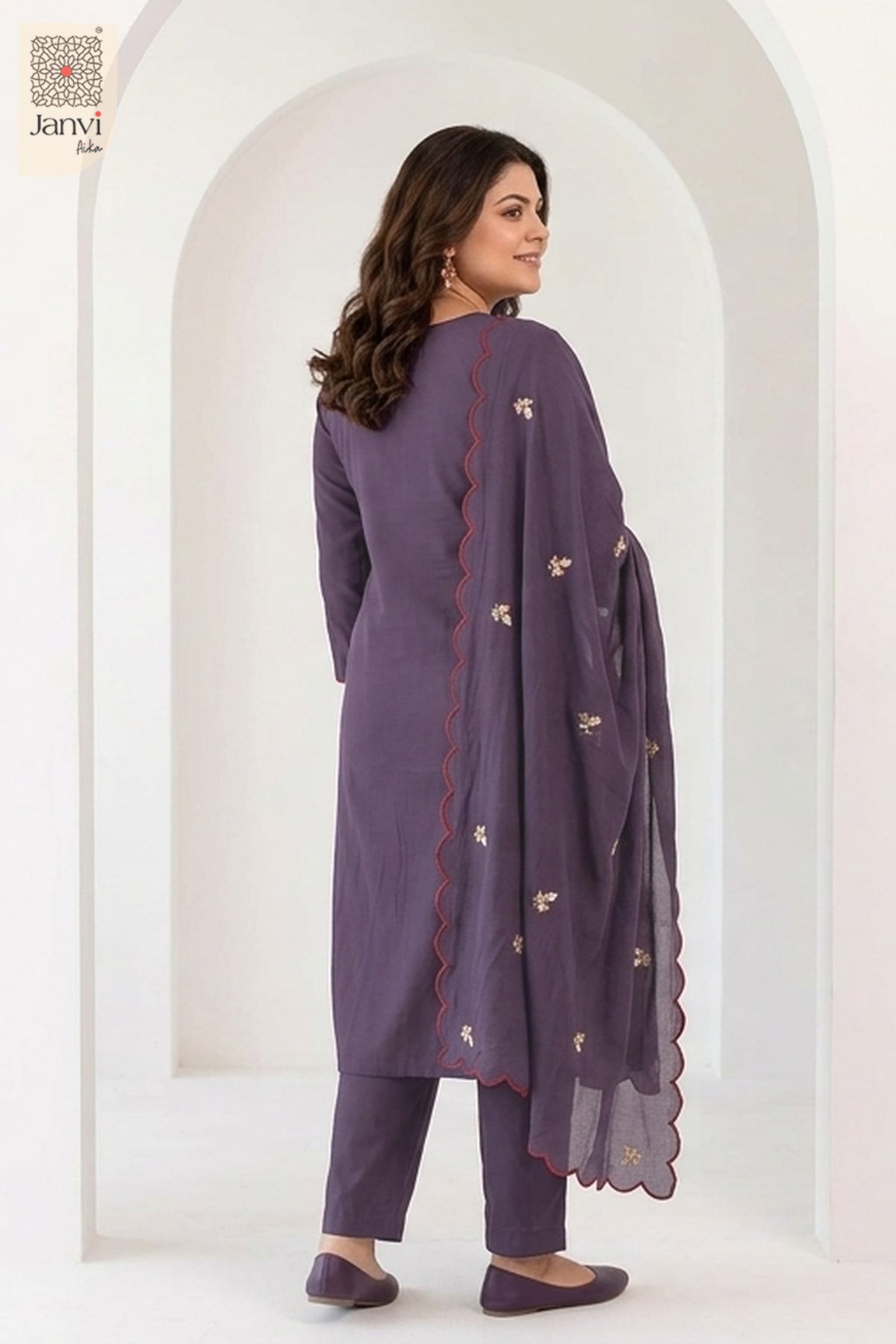 Mulberry Bloom Embroidered Set