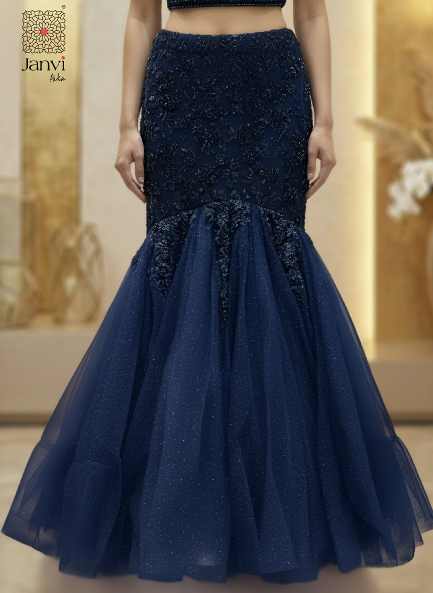 Navy Nocturne Lehenga Set