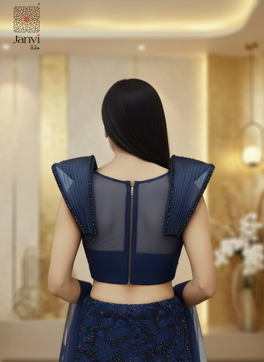 Navy Nocturne Lehenga Set