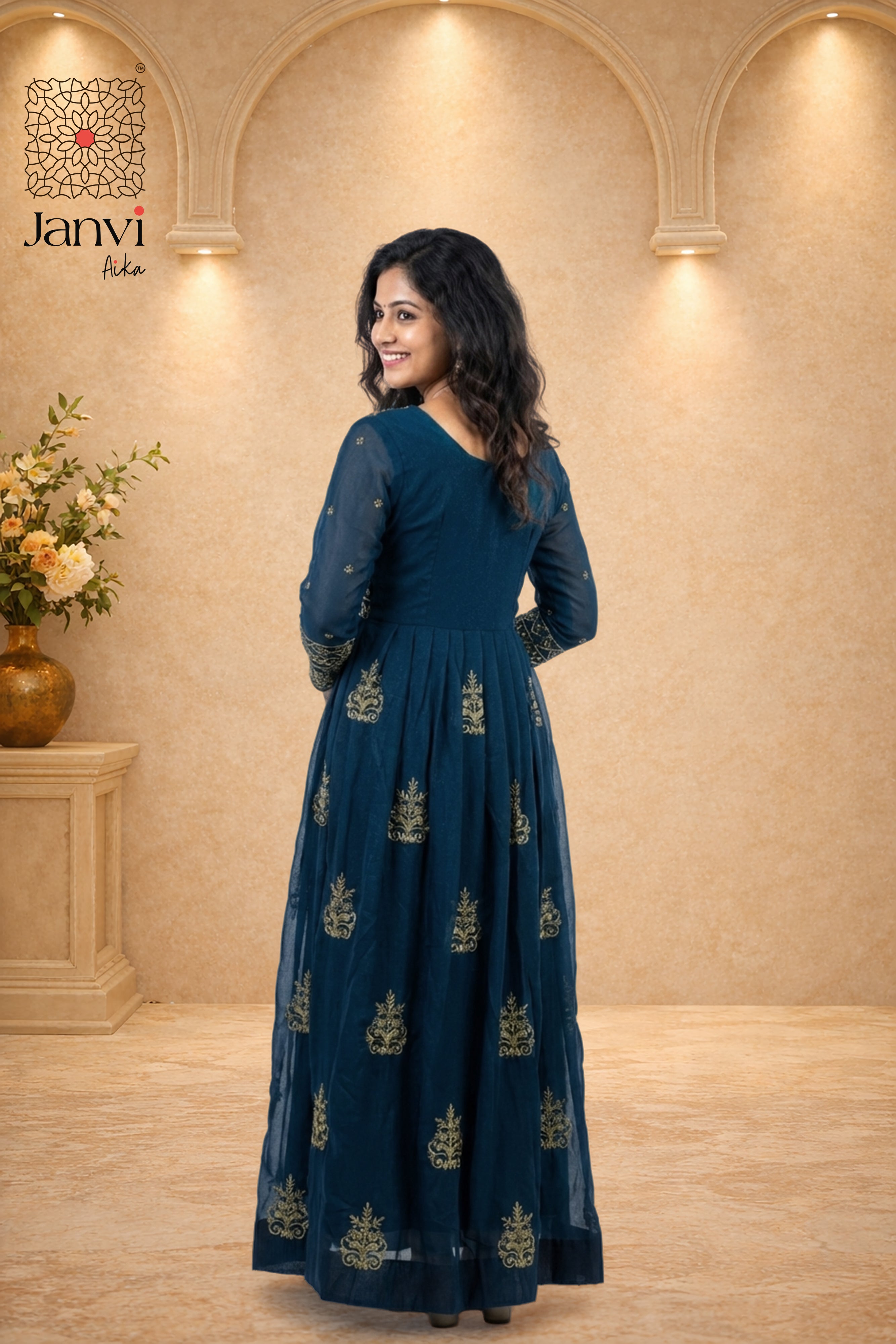 Neelara Zari Anarkali Dress