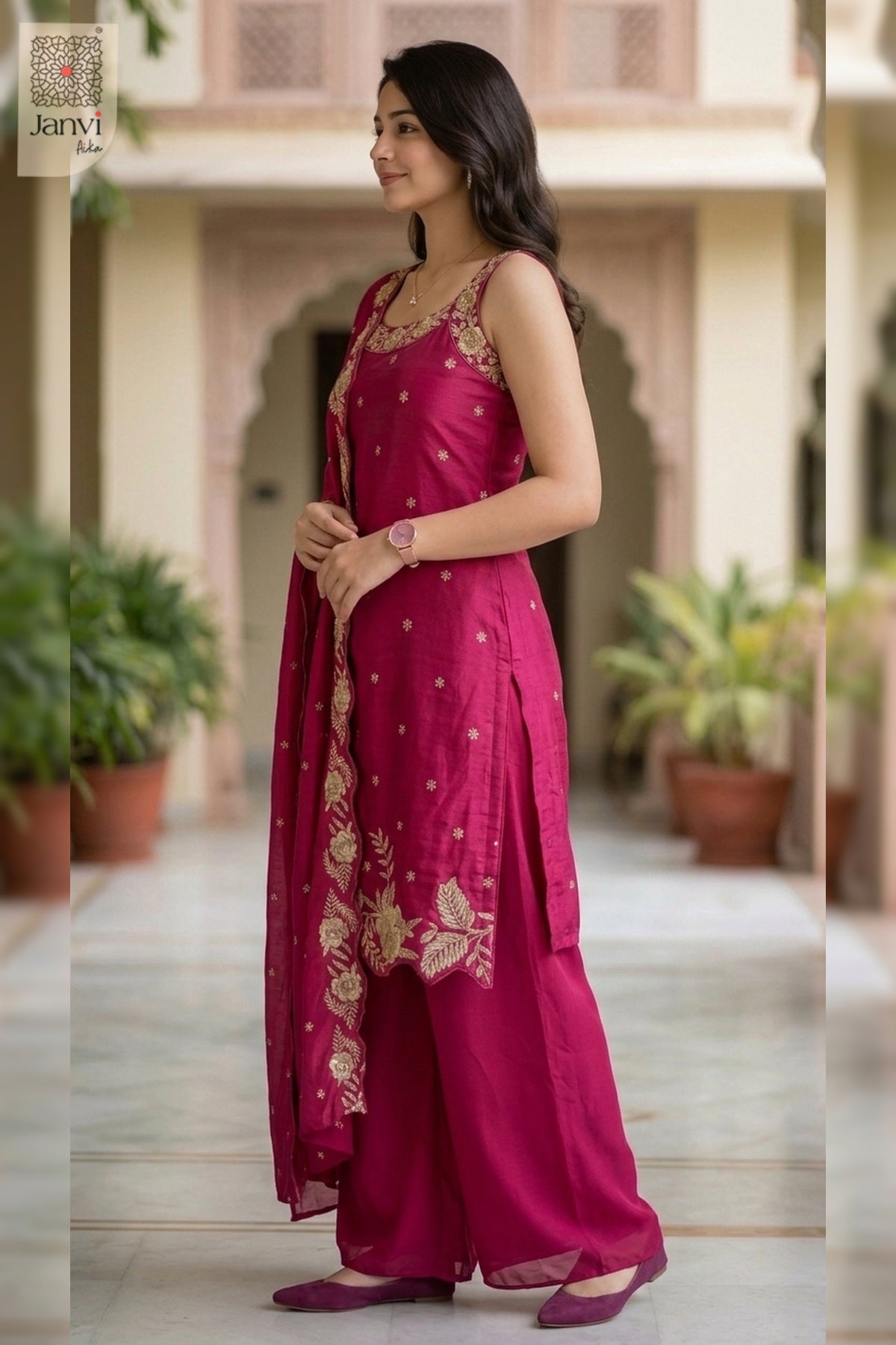 Nora Rouge Sharara Set