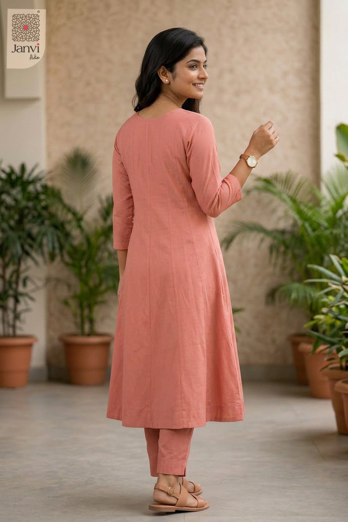 Peach Elegance Top