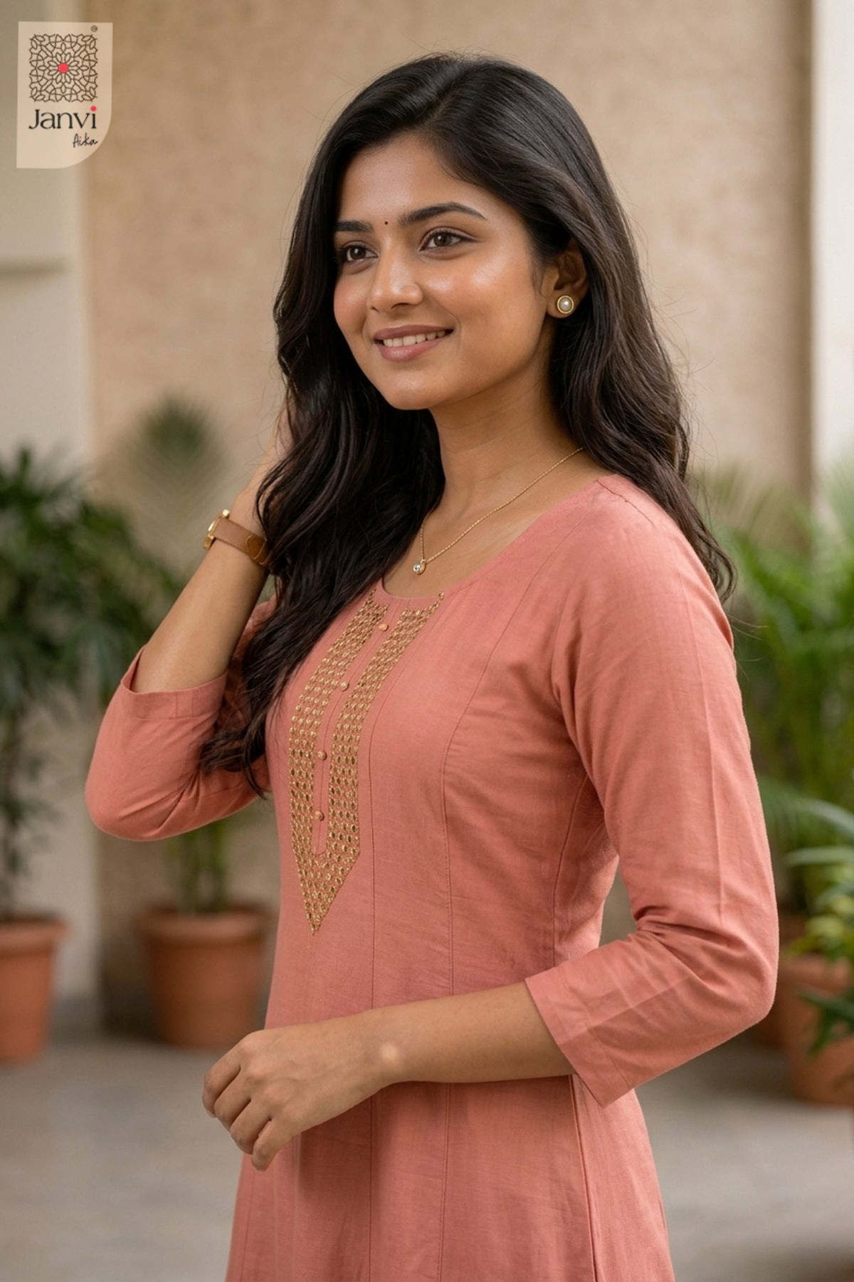 Peach Elegance Top