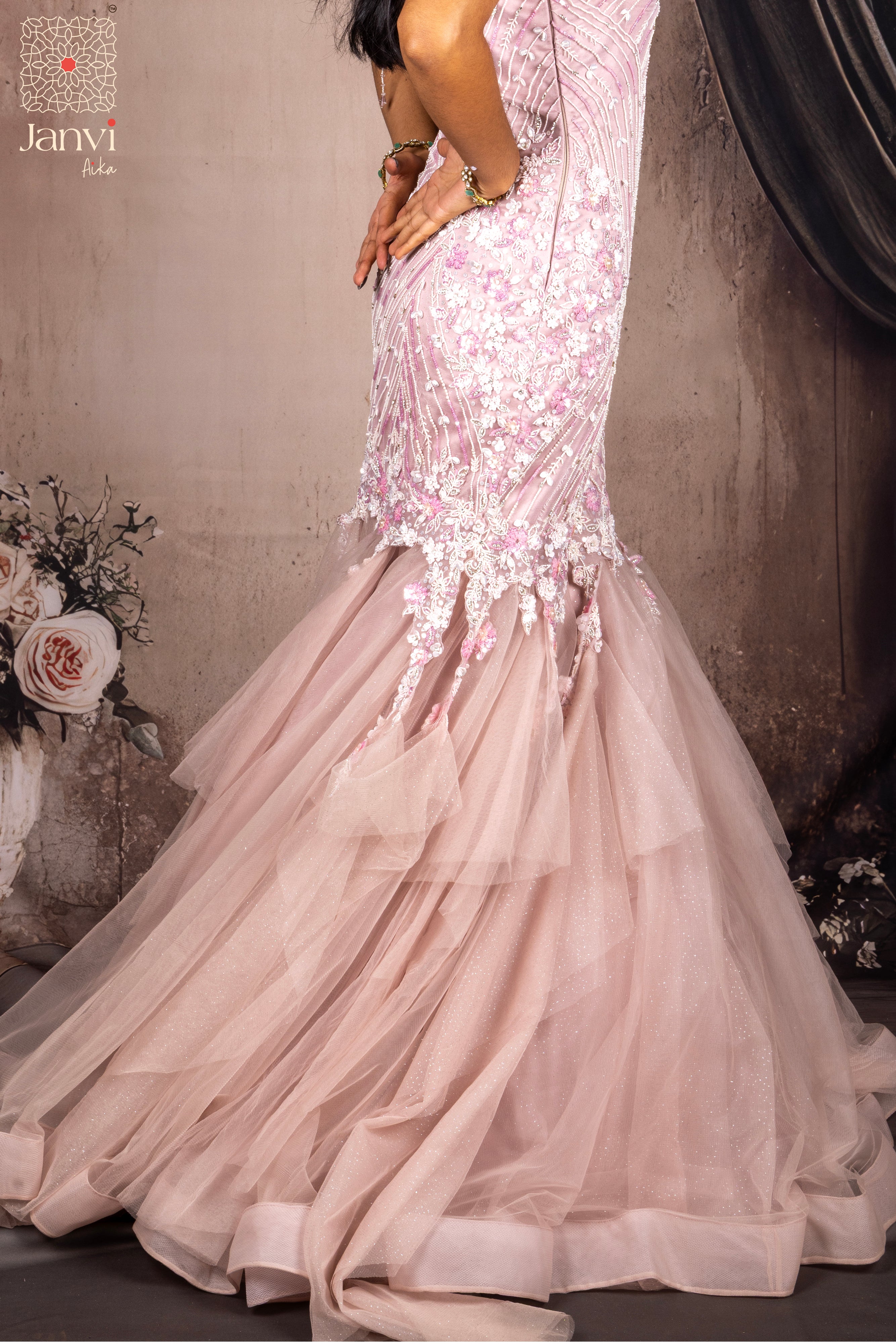Pearl Blush Sirena Long Gown