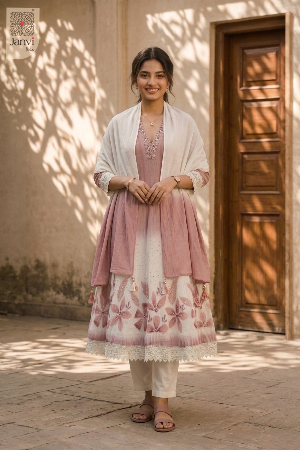 Petal Mist Anarkali Dress