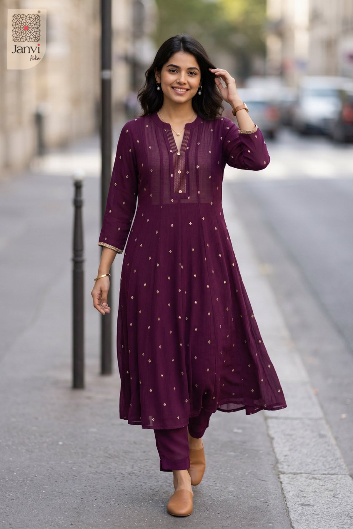 Plum Pinstripe