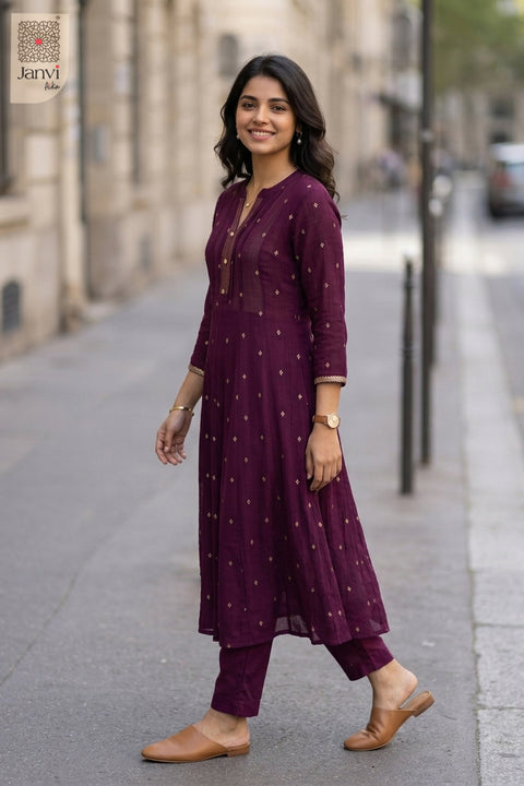 Plum Pinstripe