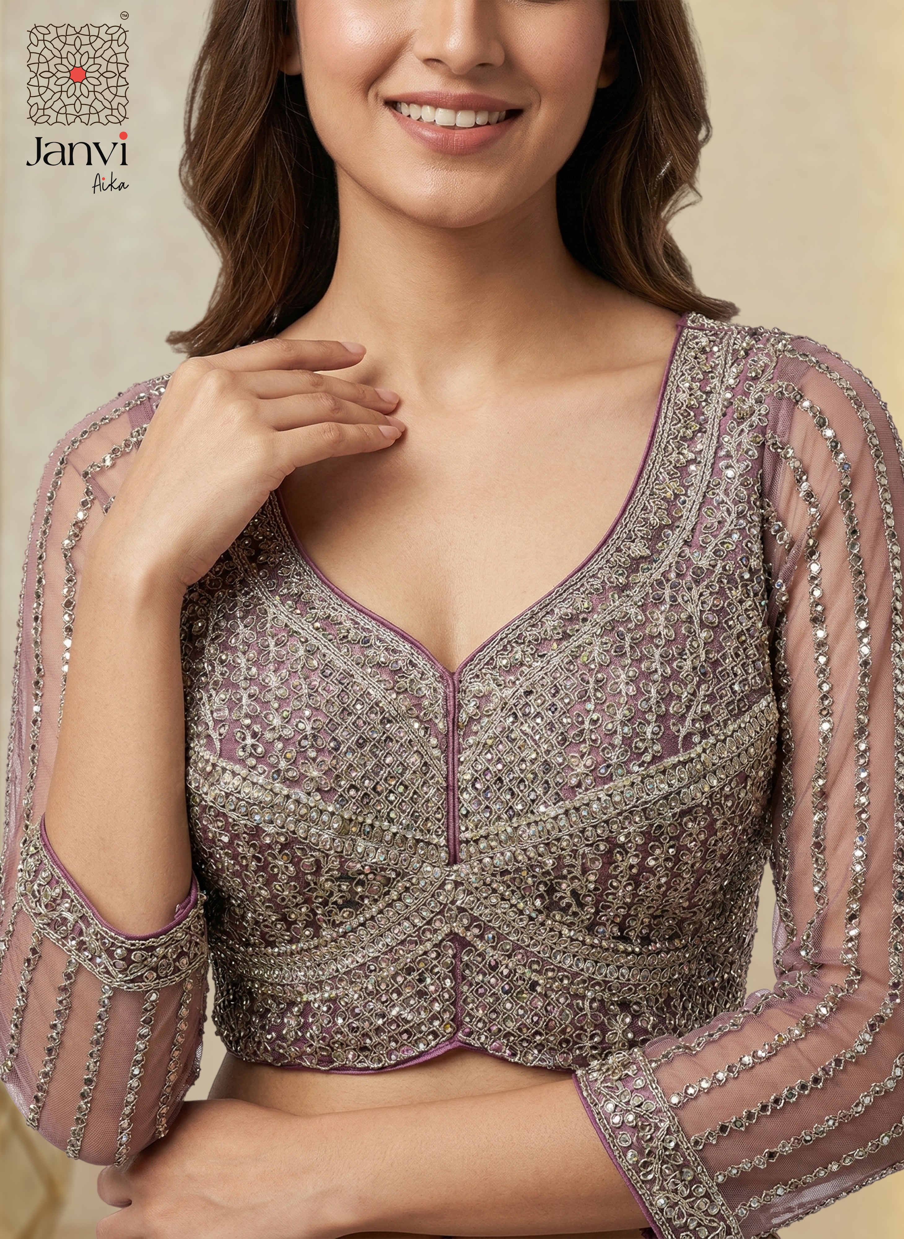 Plum Prism Lehenga Set