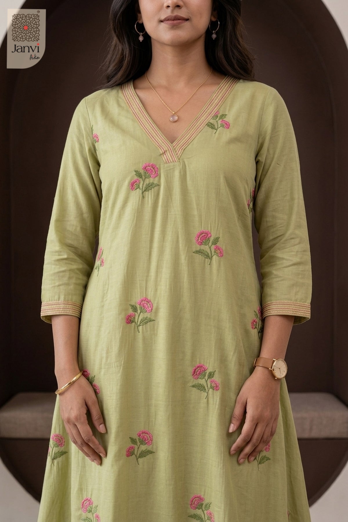 Pista Blossom Embroidered Dress
