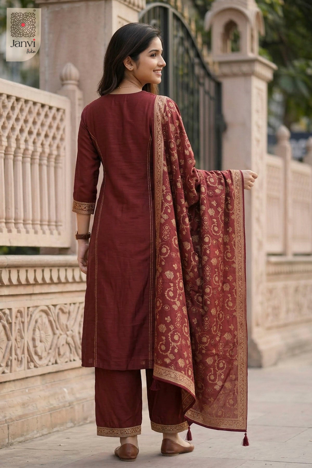 Rustic Gold Chudidhar Set