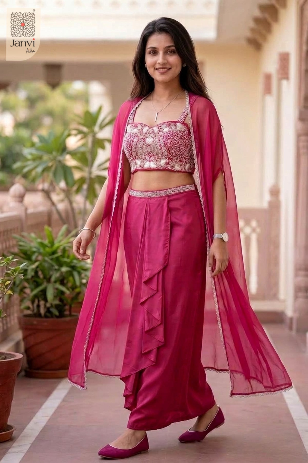 Soft Glam Girly Sharara Set