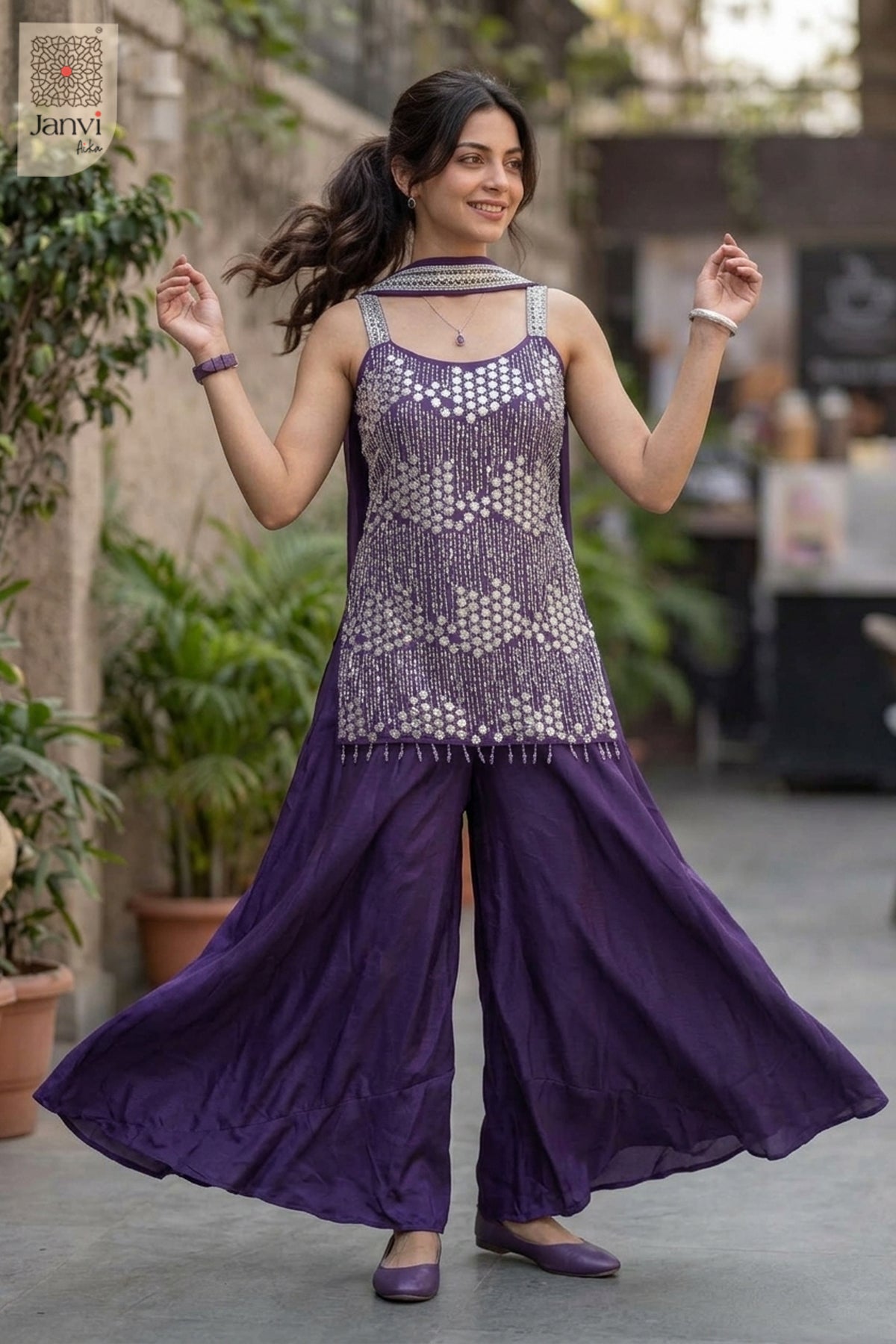 Sparkle Rush Sharara Set